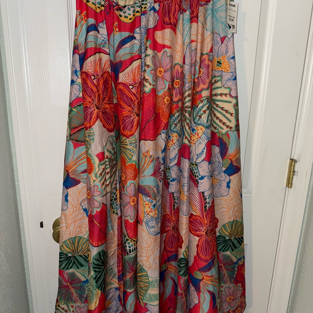 Floral Maxi Skirt - Vibrant Multi-Color
